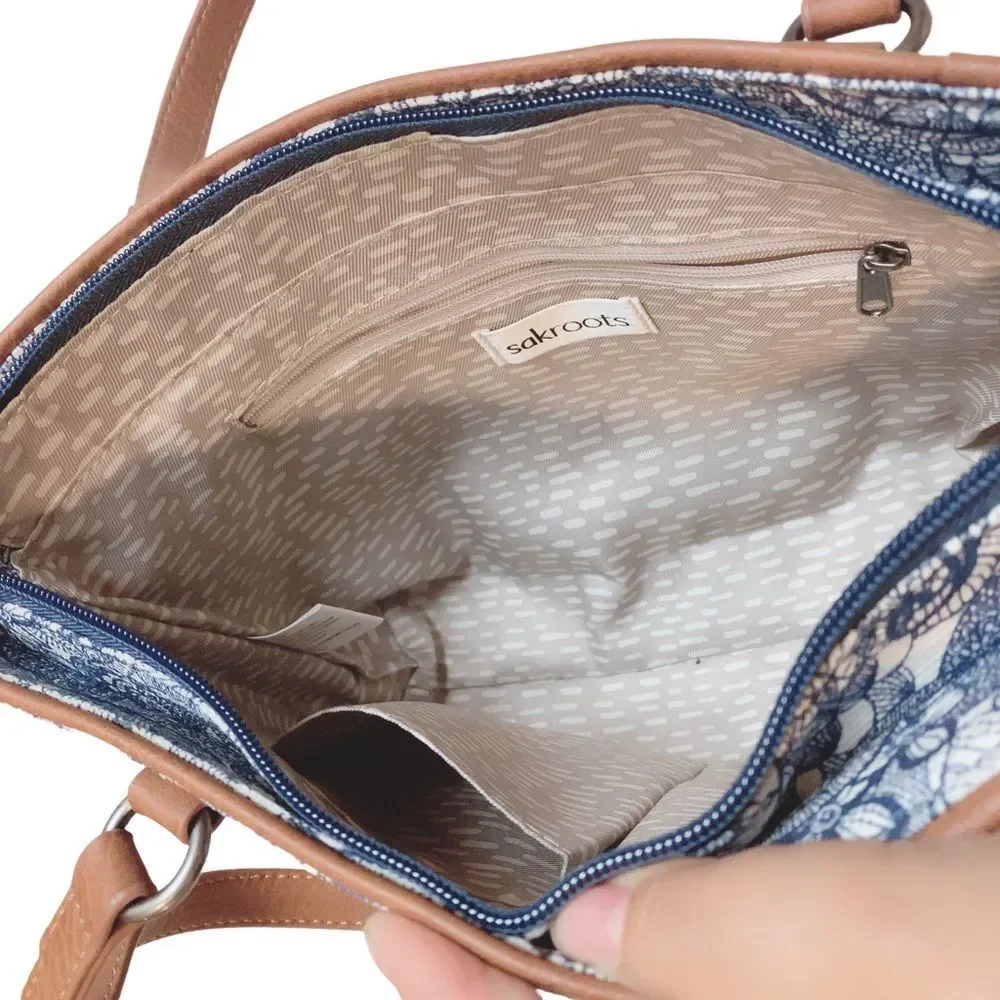 SAKROOTS SMALL STRAW SATCHEL “ELLIS” SHOULDER HANDBAG